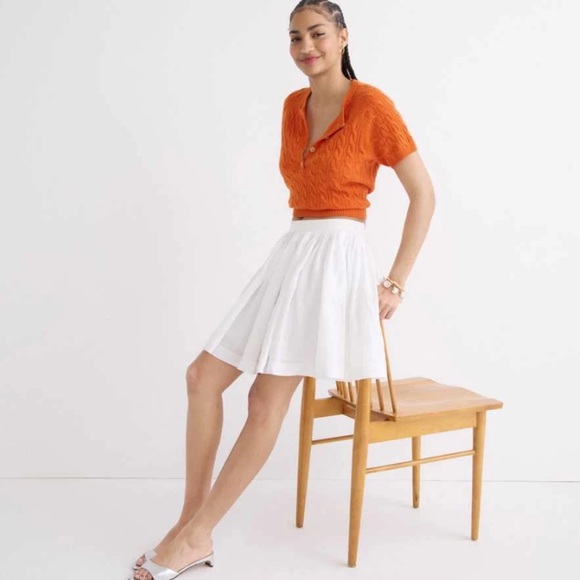 J. Crew Dresses & Skirts - J.CREW Fits Size 4 Pleated Full Skirt Lined 100% Linen Cozycore Minimalist
